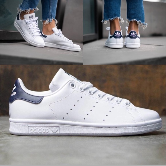 NIB StAn SMiTh ADiDas OriGinAls nAvY BLuE wHite - Picture 3 of 14